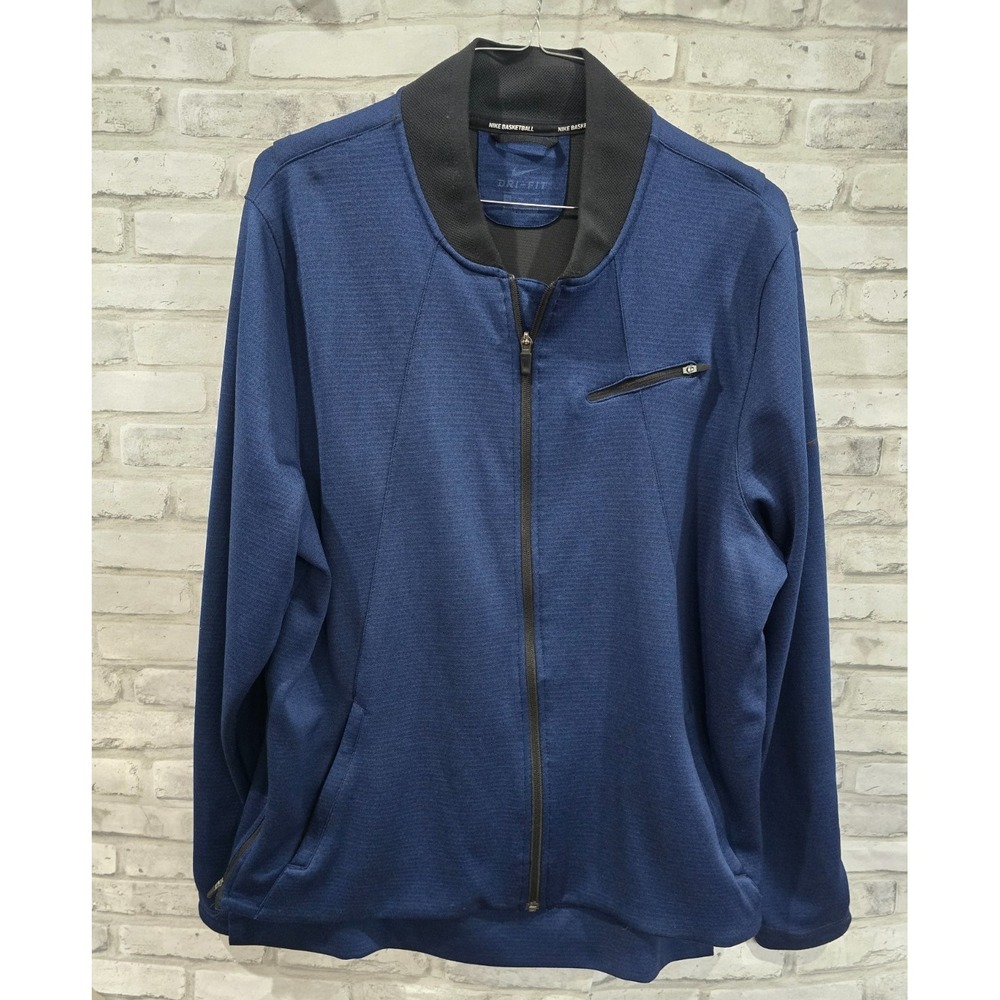 Nike Hyper Elite Dry Basketball Jacket Men's XL Blue‎ Full Zip Dri-Fit Bomber